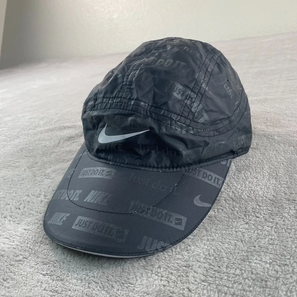 Nike Tailwind Ghost Flash Hat Black AOP Strapback Running‎ Cap All Over Print